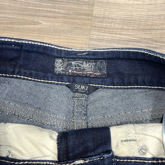 Silver jeans Bermuda mid blue denim jean shorts size 28 - Picture 4 of 8